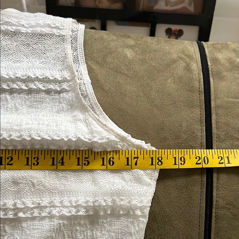 Sangria White Lace Sleeveless dress fully lined size 12 - Picture 4 of 14